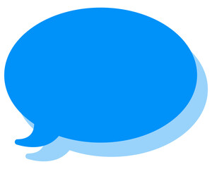 シンプルなカラーの吹き出し　丸形