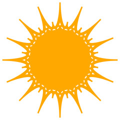 シンプルなカラーの吹き出し　ギザギザした形