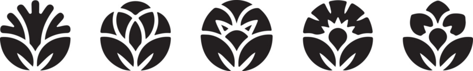 Set of plants vector icons