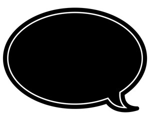 シンプルなカラーの吹き出し　丸形