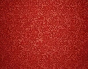 Fototapeta premium Intricate red damask pattern, ideal for festive designs Classic, timeless elegance , New Year, backdrop, scarlet