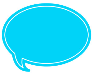 シンプルなカラーの吹き出し　丸形