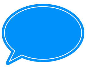 シンプルなカラーの吹き出し　丸形