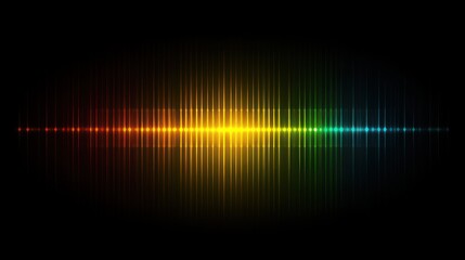 Abstract colorful audio spectrum visualization on dark background