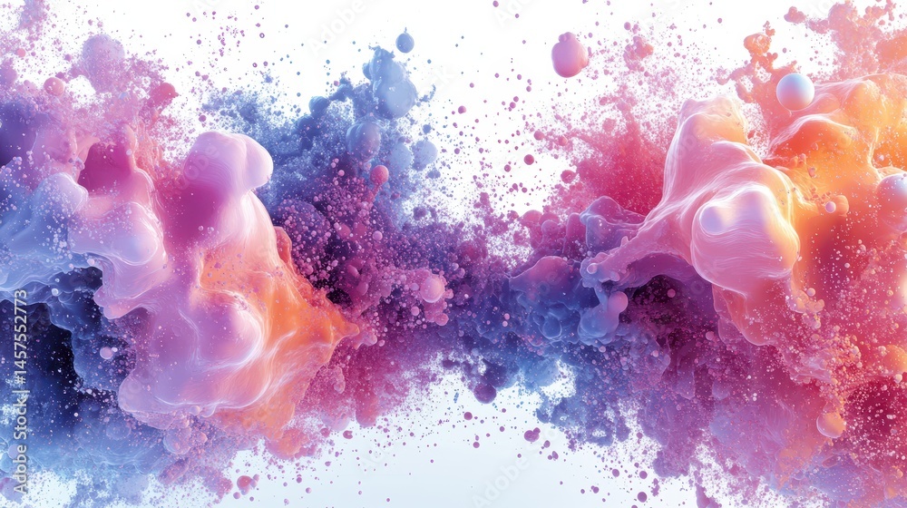Aufkleber Vivid swirling colors blend beautifully in an abstract design showcasing dynamic motion and energy in a contemporary artistic creation