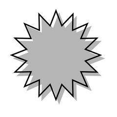 シンプルな線がずれた吹き出し　ギザギザした形