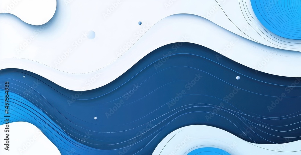 Poster abstract blue background vector presentation design with white empty space for text and graphic elem