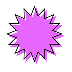 シンプルな線がずれた吹き出し　ギザギザした形