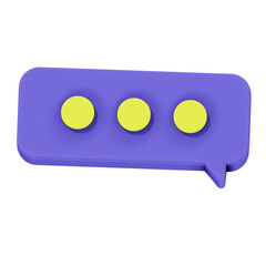 3D Message Bubble Icon