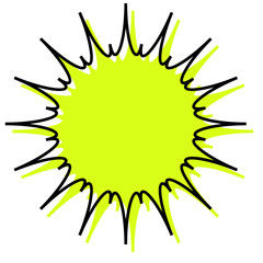 シンプルな線がずれた吹き出し　ギザギザした形