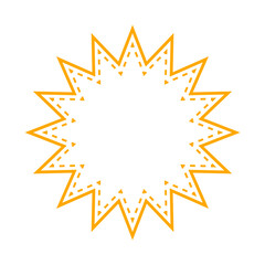 シンプルなカラー線の吹き出し　ギザギザした形