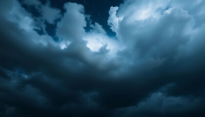 Obraz premium sky is filled with clouds and stars