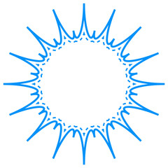 シンプルなカラー線の吹き出し　ギザギザした形