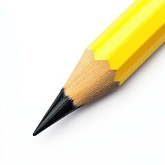 Fototapeta premium Bright yellow pencil symbolizes the excitement of backtoschool season, perfect for students and educators alike.