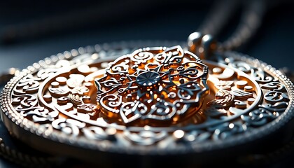 close up of a pocket watch on a chain
