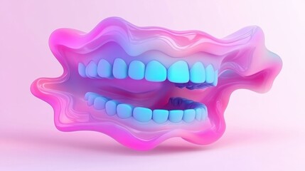 Fototapeta premium Discover the impact of teeth grinding with our clean 2D vector illustration, perfect for web and print use.