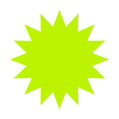 シンプルなカラーの吹き出し　ギザギザした形