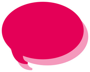 シンプルなカラーの吹き出し　丸形