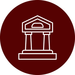 Obraz premium Governance Vector Line Brown Circle Icon Design
