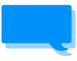 シンプルなカラーの吹き出し　四角形