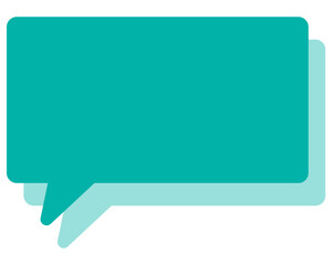 シンプルなカラーの吹き出し　四角形