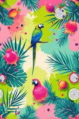 Fototapeta premium seamless background with birds