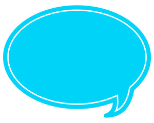 シンプルなカラーの吹き出し　丸形