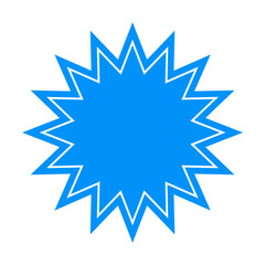 シンプルなカラーの吹き出し　ギザギザした形