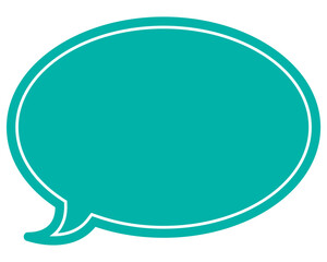 シンプルなカラーの吹き出し　丸形