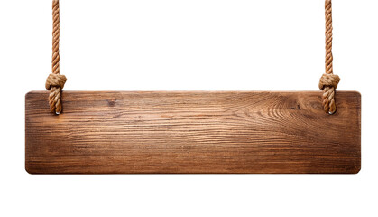 Wooden Sign Hanging by Rope