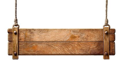 Wooden Sign Hanging by Rope