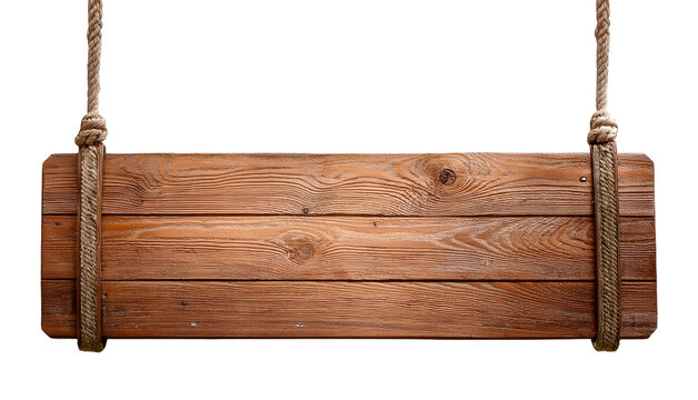 Wooden Sign Hanging by Rope