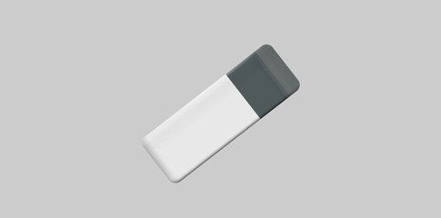 Realistic Rubber Eraser School Tool Vector Illustration.	