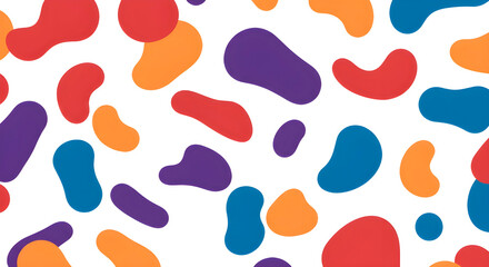 Abstract Pattern with Colorful Organic Shapes