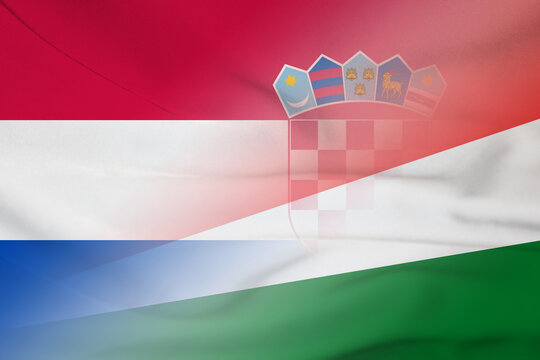 Croatia and Seychelles political flag international negotiation SYC HRV