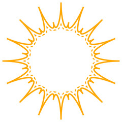 シンプルなカラー線の吹き出し　ギザギザした形