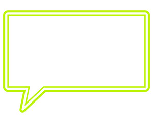 Obraz premium シンプルなカラー線の吹き出し 四角形