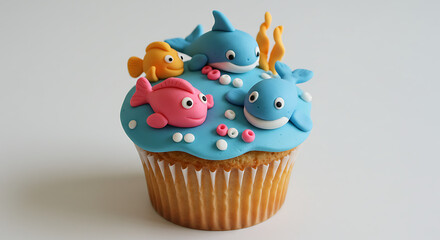 under the sea cupcakes, ocean themed cupcakes, mermaid cupcakes,