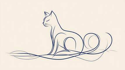 A cat is sitting on a wave