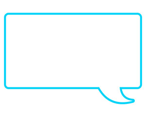シンプルなカラー線の吹き出し　四角形