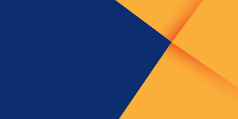 Abstract blue yellow banner geometric shapes background. ilustration