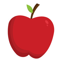 Fototapeta premium Red fresh apple. Vector