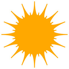 シンプルなカラーの吹き出し　ギザギザした形