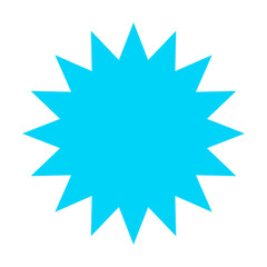 シンプルなカラーの吹き出し　ギザギザした形