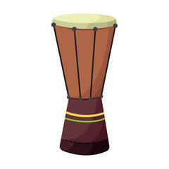 Tall brazilian hand drum. Vector