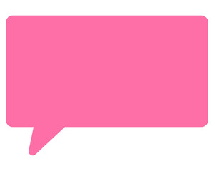 シンプルなカラーの吹き出し　四角形