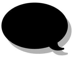 シンプルなカラーの吹き出し　丸形