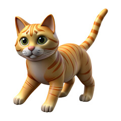 Obraz premium 3D Tabby Cat Walking