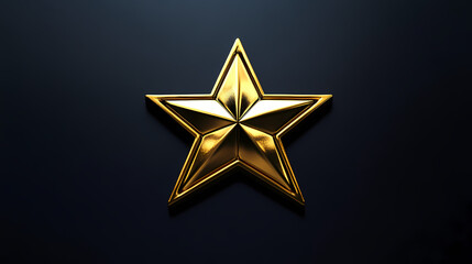 Obraz premium Golden star icon - a luxurious 3d graphic design. [Neon Fables] | Neon Knights | bright duty. Illustration