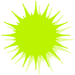 シンプルなカラーの吹き出し　ギザギザした形